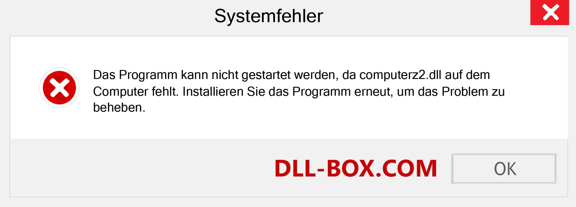 computerz2.dll-Datei fehlt?. Download für Windows 7, 8, 10 - Fix computerz2 dll Missing Error unter Windows, Fotos, Bildern